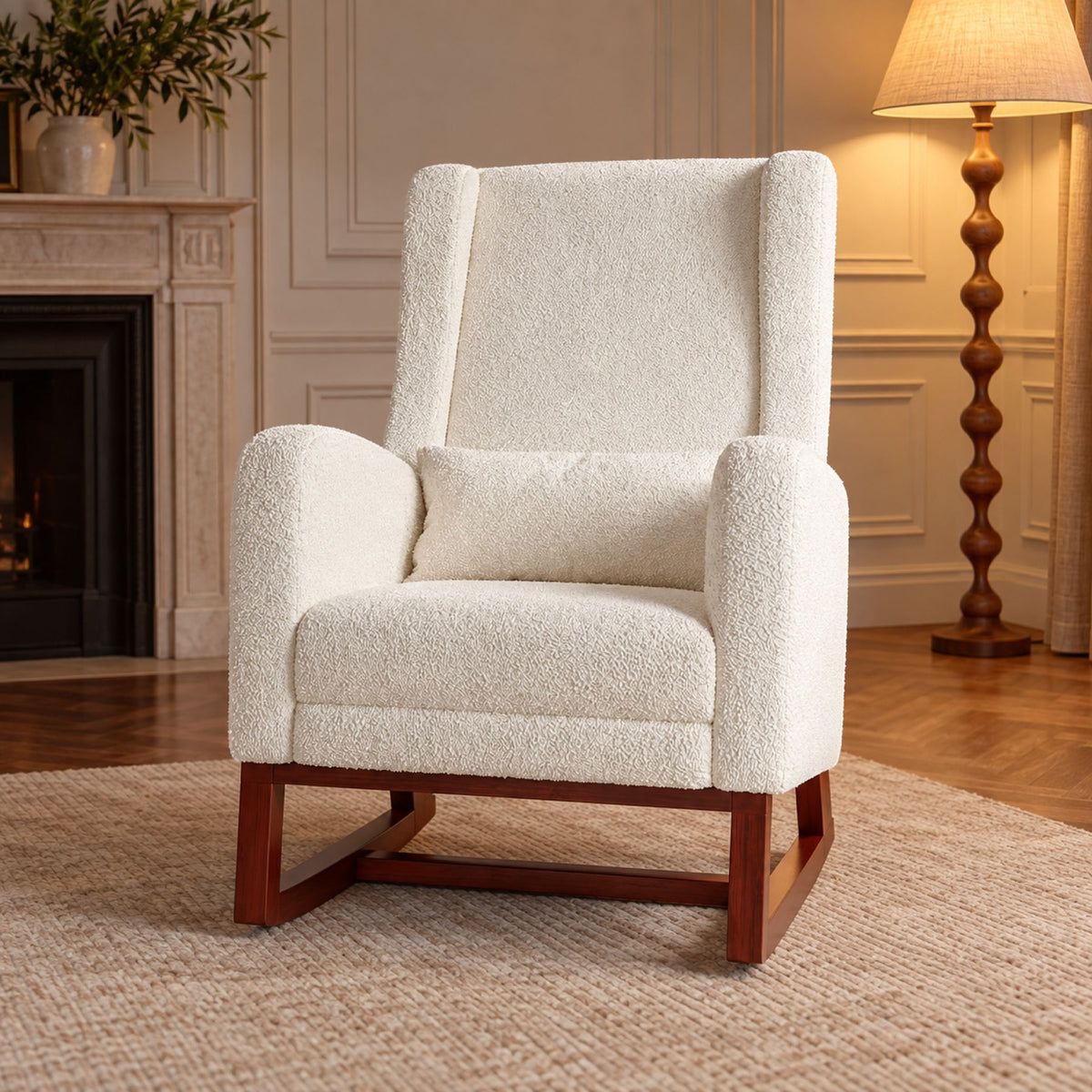 Fauteuil d'allaitement confortable, dossier haut – vue d'ensemble
