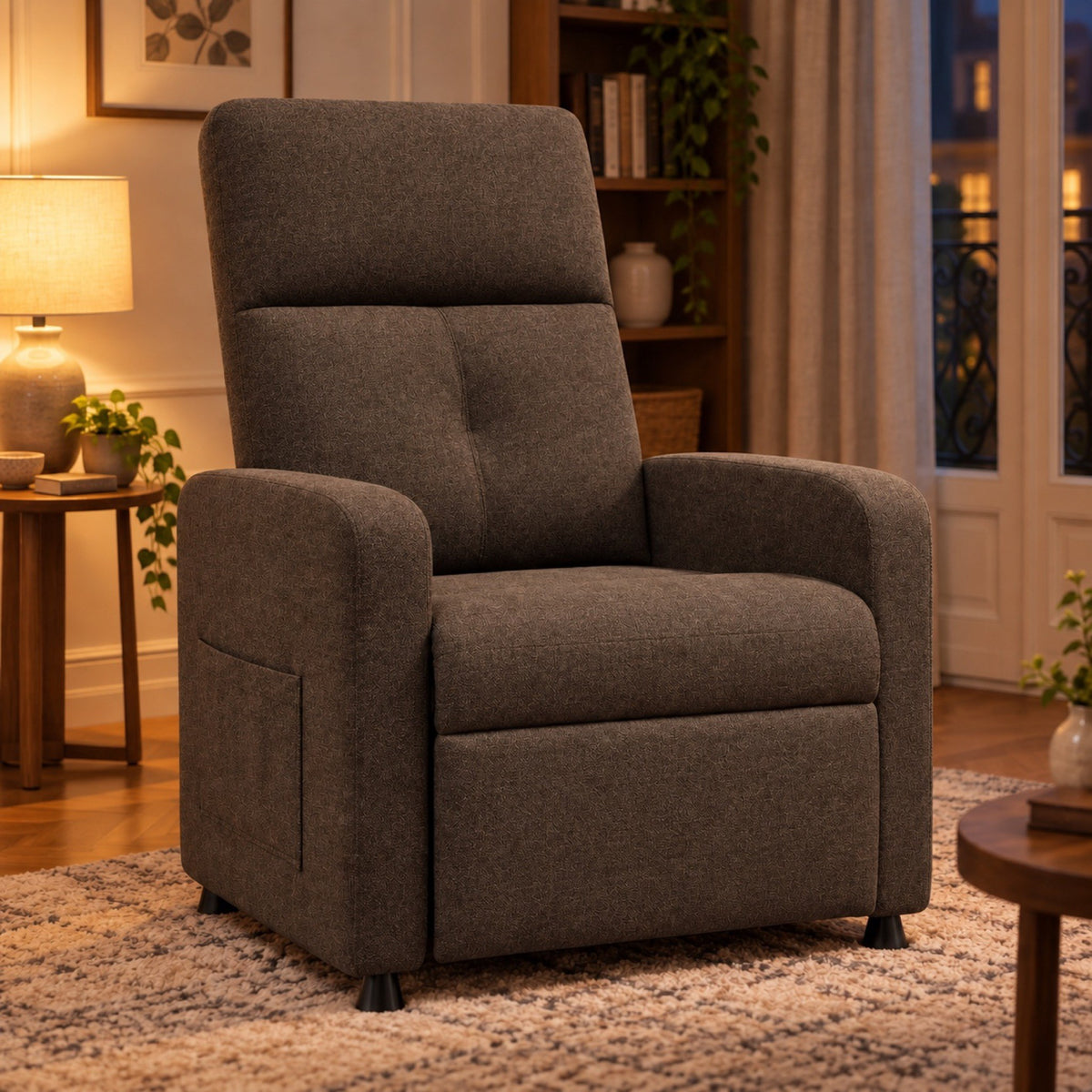 Fauteuil relax électrique, chauffage et massage – coloris marron