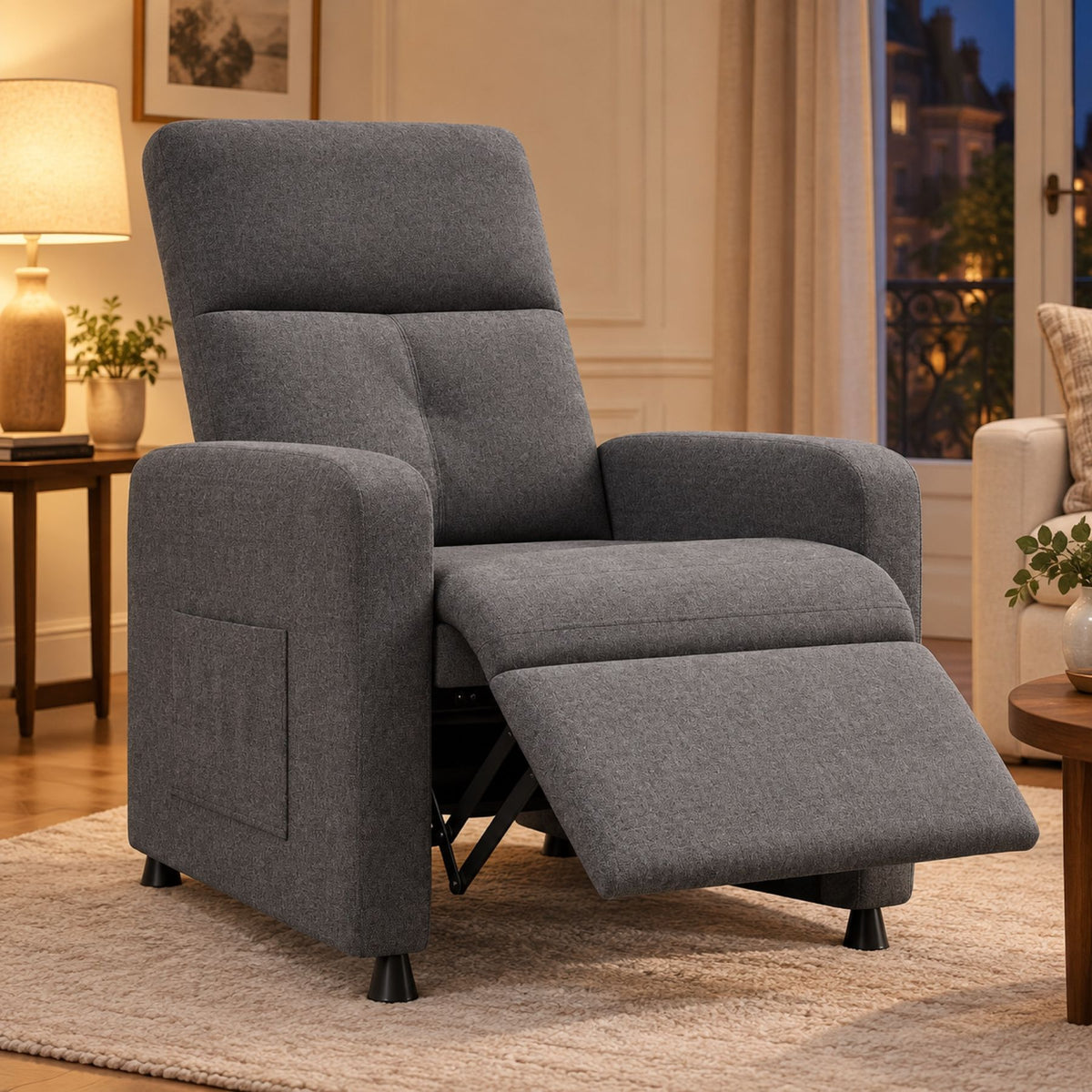 Fauteuil relax électrique, chauffage et massage – position inclinée