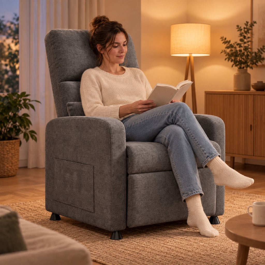 Fauteuil relax électrique, chauffage et massage – au salon