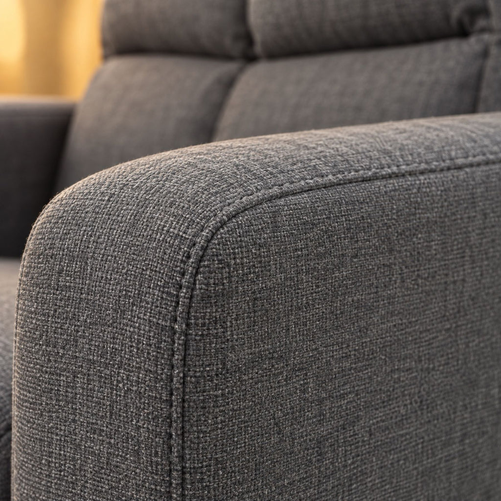 Fauteuil relax moderne inclinable, chauffage et massage – détail de la matière