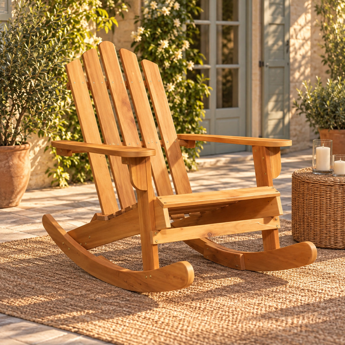 Rocking chair Adirondack en acacia massif, vue principale