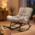 Rocking chair moderne inclinable, avec repose-pieds – vue d'ensemble